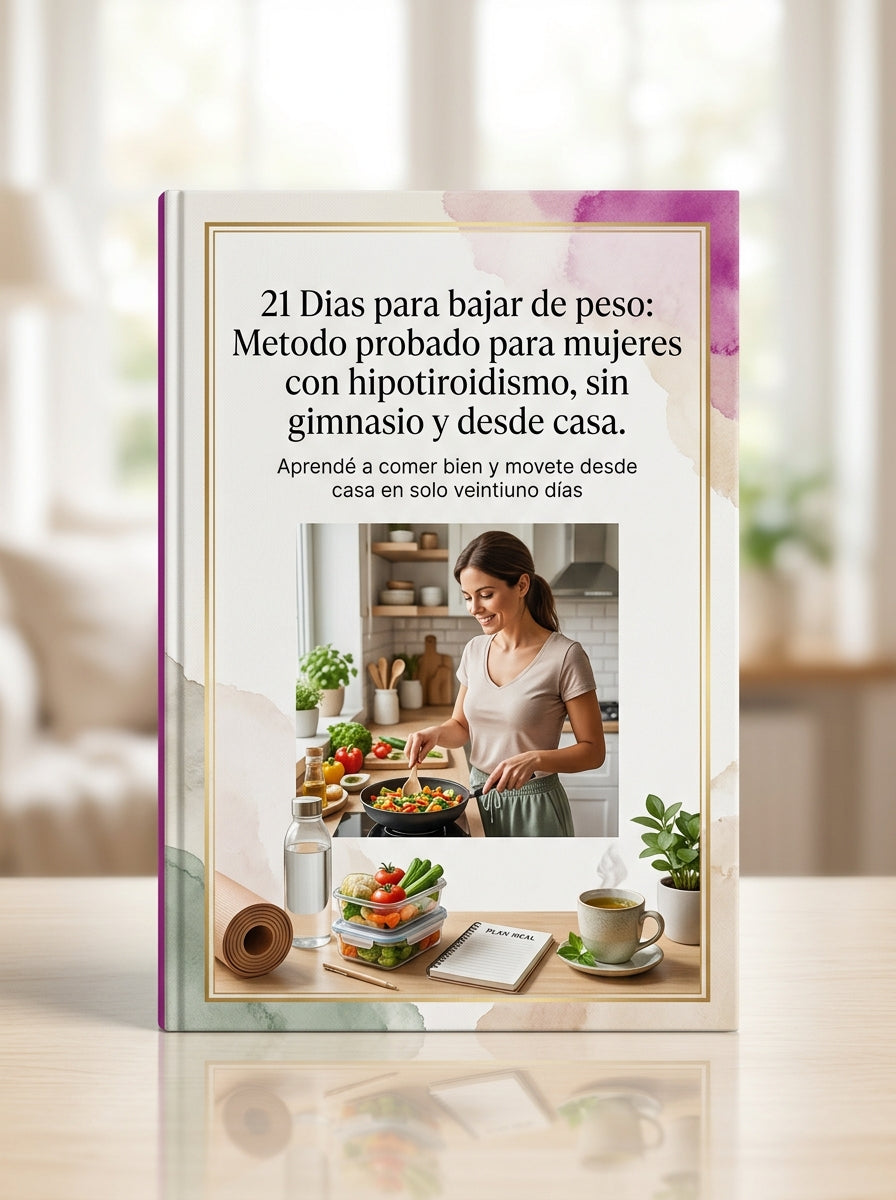 21 Dias para bajar de peso: Metodo probado para mujeres con hipotiroidismo, sin gimnasio y desde casa.