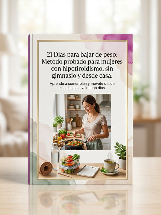 21 Dias para bajar de peso: Metodo probado para mujeres con hipotiroidismo, sin gimnasio y desde casa.