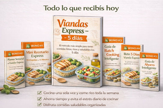 MENU SEMANAL: VIANDAS EXPRESS 5 DIAS + 5 BONOS DE REGALO